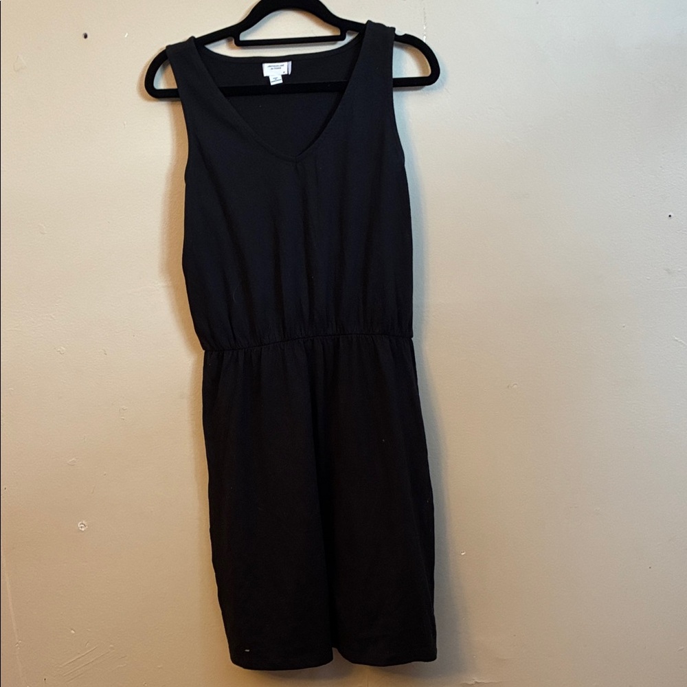 Classic Black Sleeveless V-Neck Dress